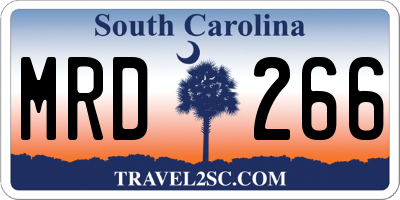 SC license plate MRD266