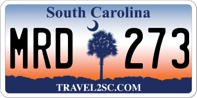 SC license plate MRD273