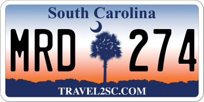SC license plate MRD274
