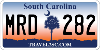 SC license plate MRD282