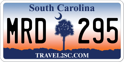 SC license plate MRD295