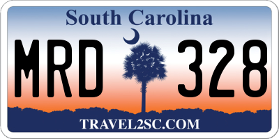 SC license plate MRD328