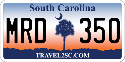 SC license plate MRD350