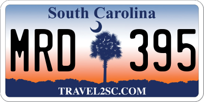 SC license plate MRD395