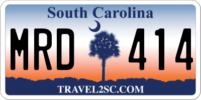SC license plate MRD414