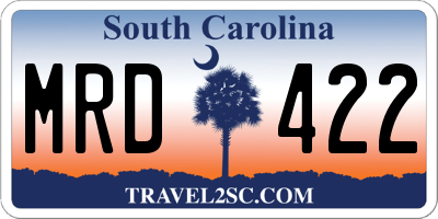 SC license plate MRD422