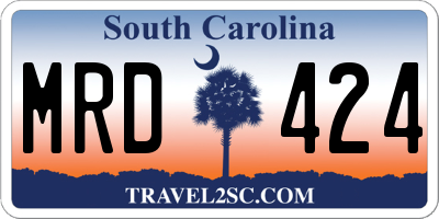 SC license plate MRD424