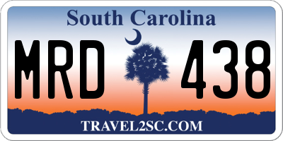SC license plate MRD438