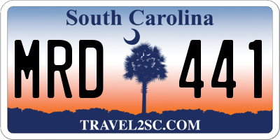 SC license plate MRD441