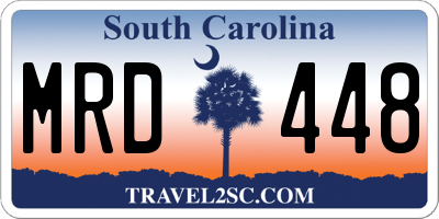 SC license plate MRD448