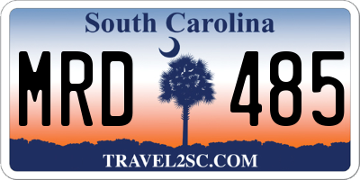SC license plate MRD485