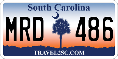 SC license plate MRD486