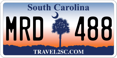 SC license plate MRD488