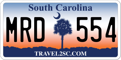 SC license plate MRD554