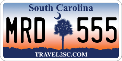 SC license plate MRD555