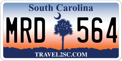 SC license plate MRD564