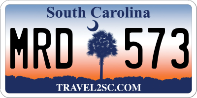 SC license plate MRD573
