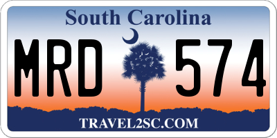SC license plate MRD574