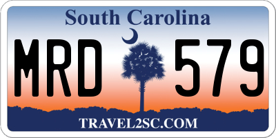 SC license plate MRD579