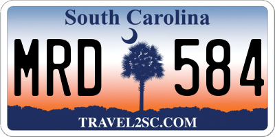 SC license plate MRD584