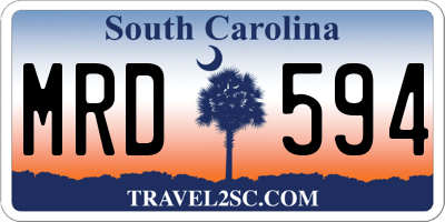 SC license plate MRD594
