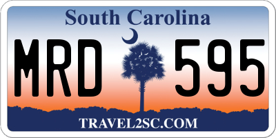 SC license plate MRD595