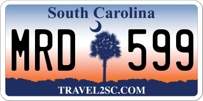 SC license plate MRD599