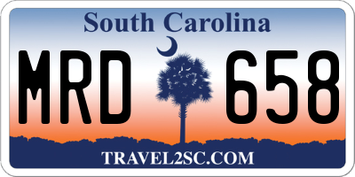 SC license plate MRD658