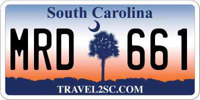 SC license plate MRD661