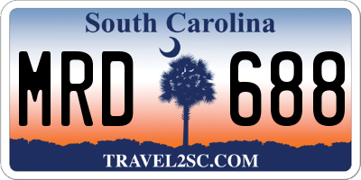 SC license plate MRD688