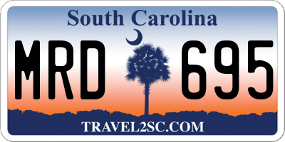 SC license plate MRD695
