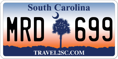 SC license plate MRD699