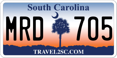 SC license plate MRD705