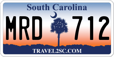 SC license plate MRD712