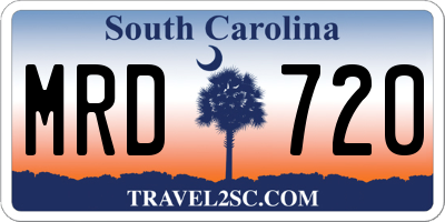 SC license plate MRD720