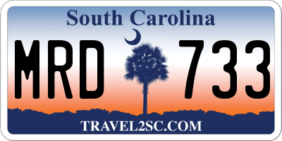 SC license plate MRD733