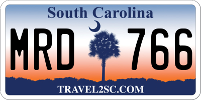SC license plate MRD766