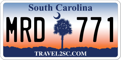 SC license plate MRD771