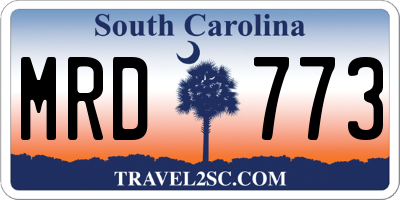 SC license plate MRD773