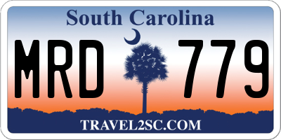 SC license plate MRD779