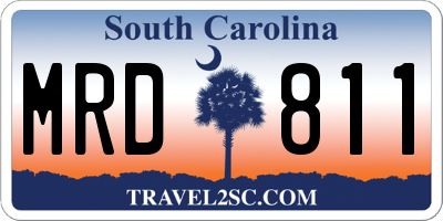 SC license plate MRD811