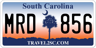 SC license plate MRD856
