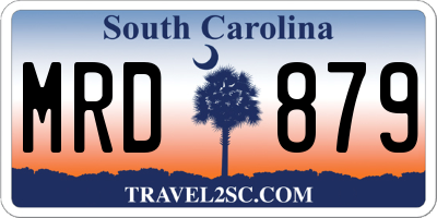 SC license plate MRD879