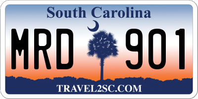 SC license plate MRD901