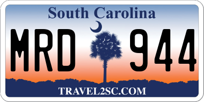 SC license plate MRD944