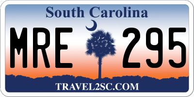 SC license plate MRE295