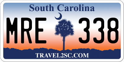 SC license plate MRE338