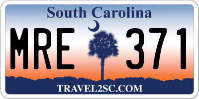 SC license plate MRE371