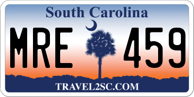 SC license plate MRE459