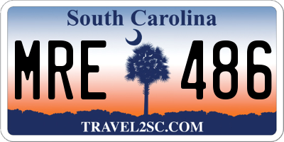 SC license plate MRE486